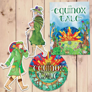 a set of four stickers