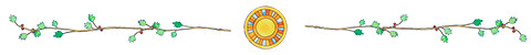 a sun icon and vines